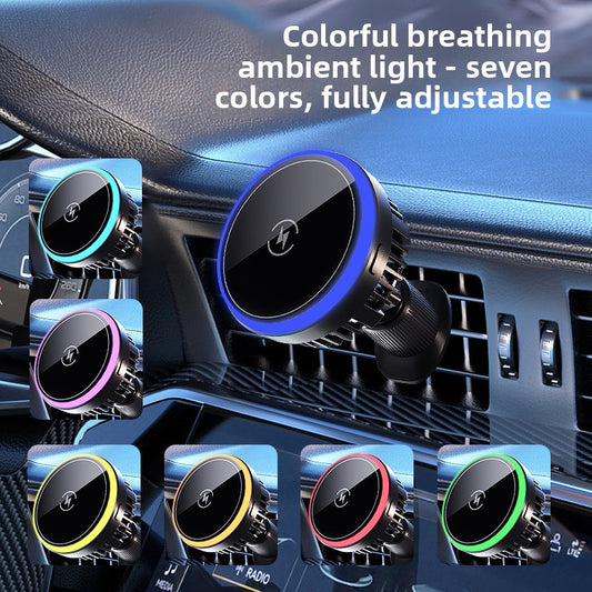 T2 Semiconductor Cooling Magnetic Car Vent Mount with Wireless Charging - Universal Smart Navigation Phone Holder