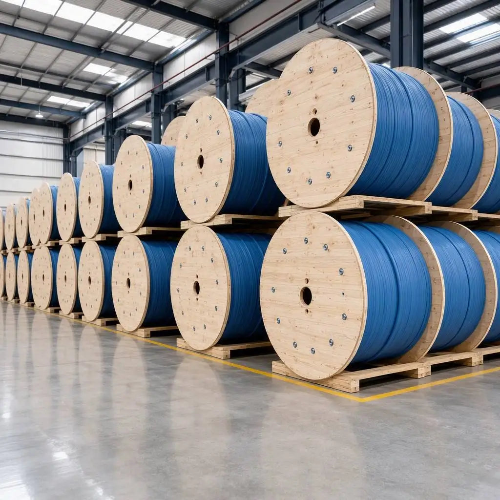 TML-B 4G4mm2 Flat Submersible Pump Cable EPR Insulated Drinking Water Rated Blue Sheath Class 5 Flexible Copper 450/750V 500m