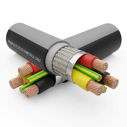 PRIMEPRO VFD 3Plus3 Symmetrical Motor Cable 0.6/1kV Double Shielded EMC Compliant Flexible XLPE Oil Res II High-Temp Power Cable