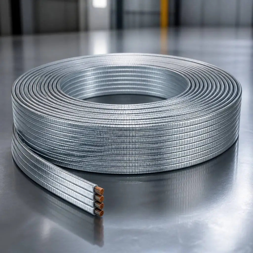 Industrial ESP Copper Conductor KL 16/900 3 Core 3.3kV 130C Heat Resistant IP68 Flat Galvanized Steel Armor Oil Well Pump Cable