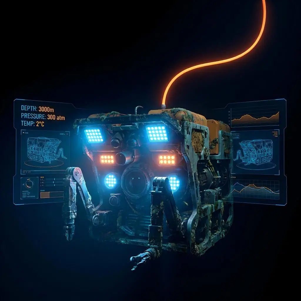 PrimePro ROV Zero Buoyancy Cable 3000m Depth 1.03 Density for Reinforced 10Gbps Data Rate 600V Power PE Hybrid Deep Sea