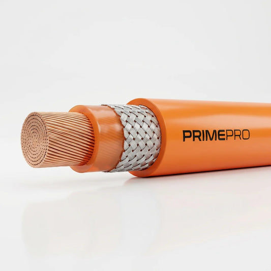 PrimePro EV-Shield High-Voltage Cable | 600V/1000V Orange Powertrain Wire | EMI Shielded Silicone XLPE | Battery Inverter Spec |