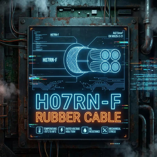 Heavy Duty H07RN-F Rubber Cable Flexible EPR Insulation Neoprene Jacket UV Resistant Flame Retardant Weather Resistant Power