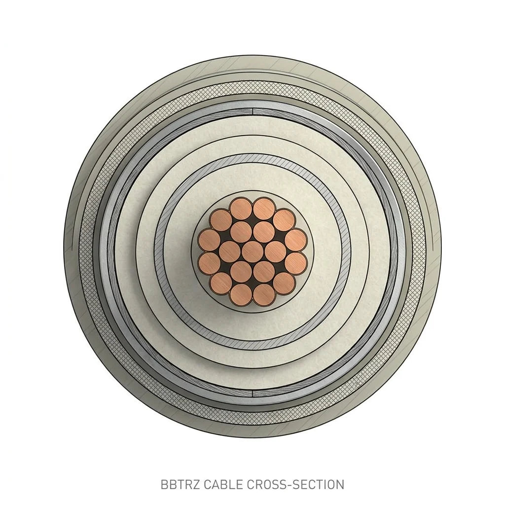 PRIMEPRO BBTRZ Flexible Mineral Insulated Cable 0.6/1kV 950C Fireproof LSZH Orange Jacket IP67 High-Current Capacity for
