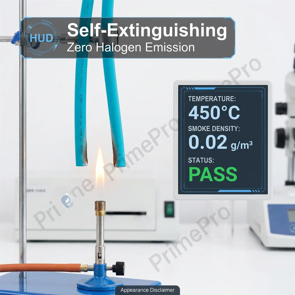 PrimePro 8 Core Copper LSZH Instrumentation Cable 600V Rated Flame Retardant Safety Grade Control Wire Cyan Blue Jacket Bespoke