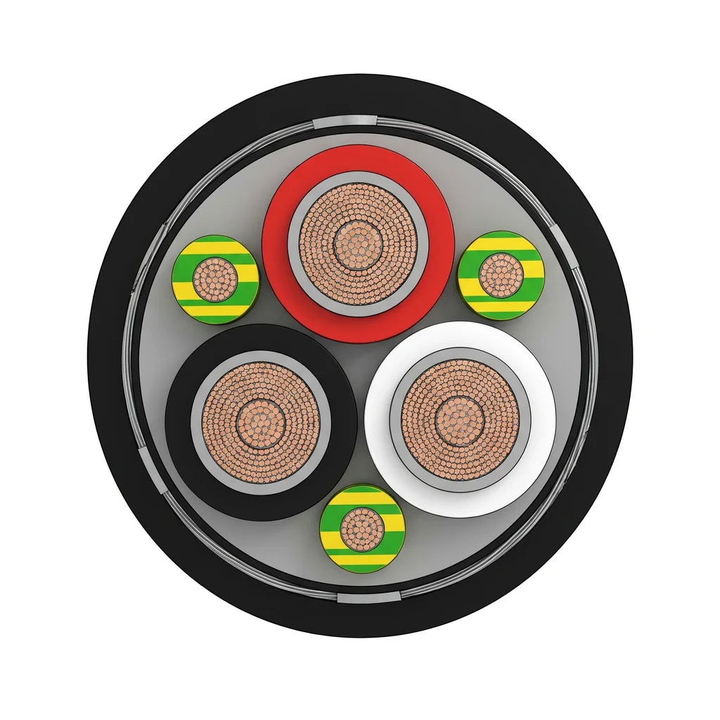 PRIMEPRO VFD 3Plus3 Symmetrical Motor Cable 0.6/1kV Double Shielded EMC Compliant Flexible XLPE Oil Res II High-Temp Power Cable