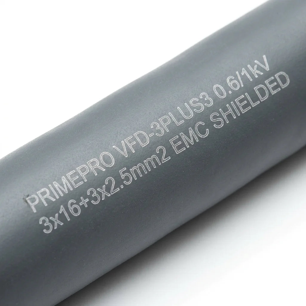 PRIMEPRO VFD 3Plus3 Symmetrical Motor Cable 0.6/1kV Double Shielded EMC Compliant Flexible XLPE Oil Res II High-Temp Power Cable