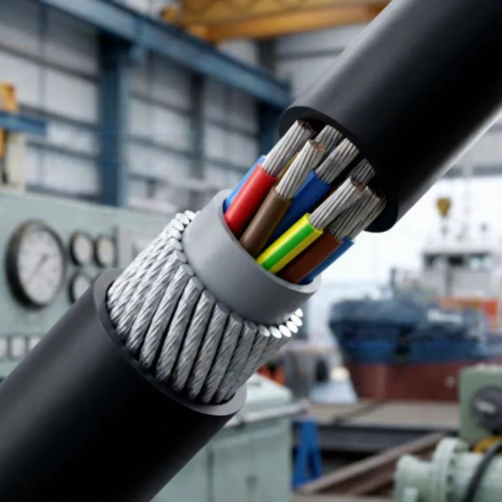 PrimePro Marine Power Control Cable SWA Armoured | Class 2/5 Tinned Copper | IEC 60092 | LSHF Flame Retardant | IP67/IP68 | TCWB