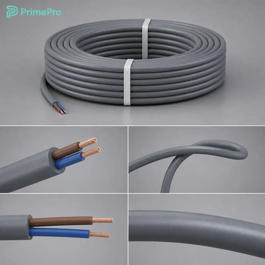High Quality PrimePro BVR 2 Core Stranded Copper RVV PVC Insulated Electrical Wires 600V Home Appliances Power Tools Underground