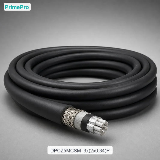 Watertight Underwater Electrical Cable DPCZ5MCSM 3x(2x0.34)P 500/500V FEP CSM Sheath 50 bar