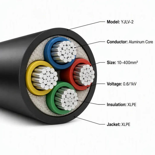 PrimePro Aluminum Core Power Cable YJLV-2 Model 10~400 Square XLPE Jacket 0.6/1kv Rated Voltage Household Spot Cable
