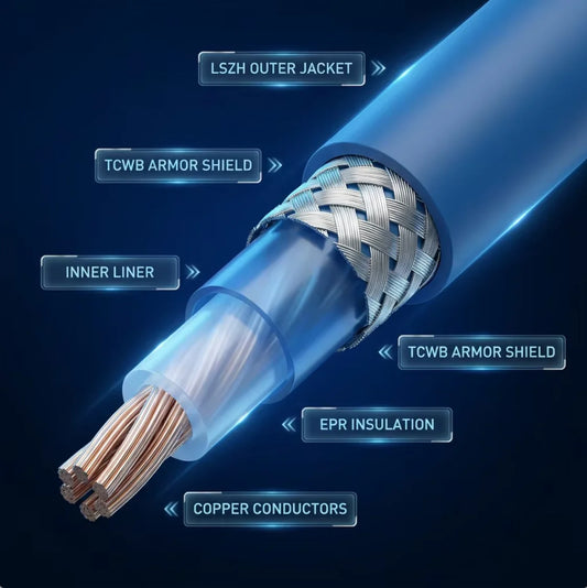 PrimePro CJ86/SC Marine Armored Power Cable 0.6/1kV TCWB Shielded LSZH Shipboard Wire | IP68 Rated UV Resistant Flame Retardant