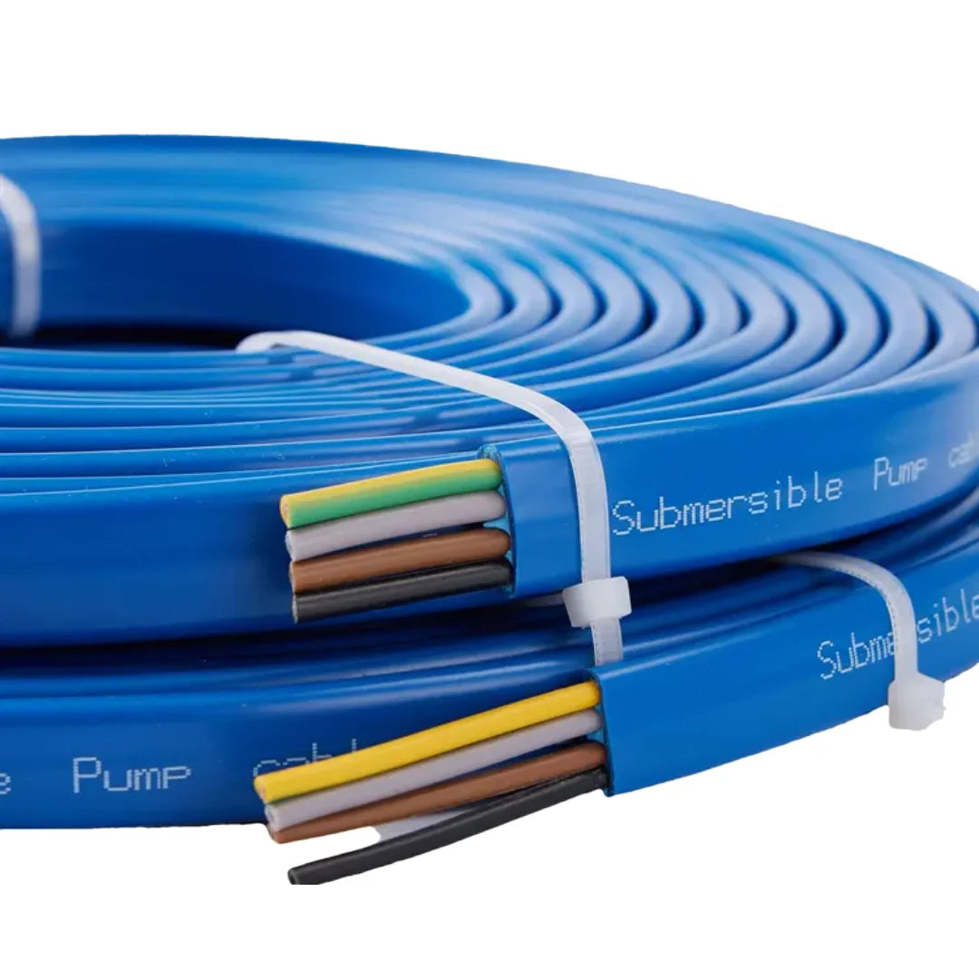 PrimePro JHS Tough Flexible Copper Conductor PVC Insulated Low Voltage IP68 Waterproof Submersible Deep Well Pump Cable 5MPa
