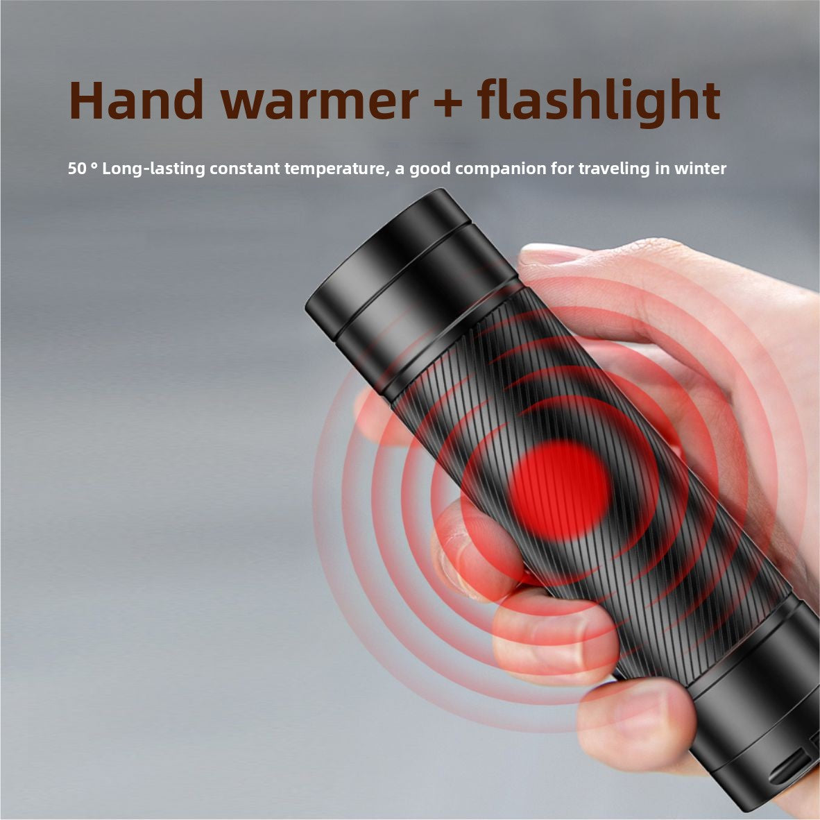 LED FLASHLIGHT 2-in-1 Flashlight & Hand Warmer - An ultra-bright, long-lasting, and portable outdoor light with a built-in heating function