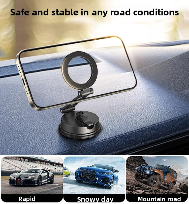 New Suction Cup Magnetic Phone Holder for Car, Universal Multi-functional Dashboard Mount for Center Console Navigation